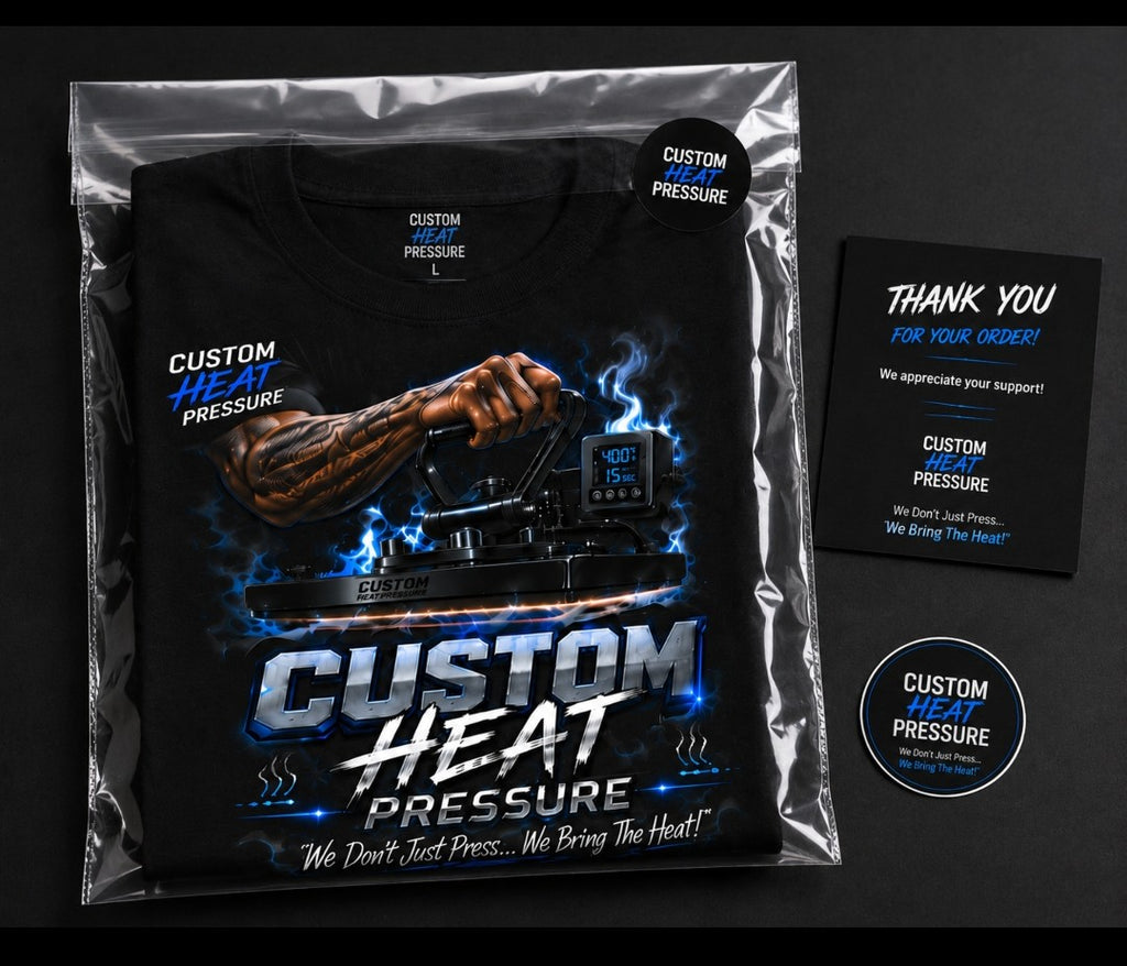 Custom Heat Pressure Signature Tee - Black