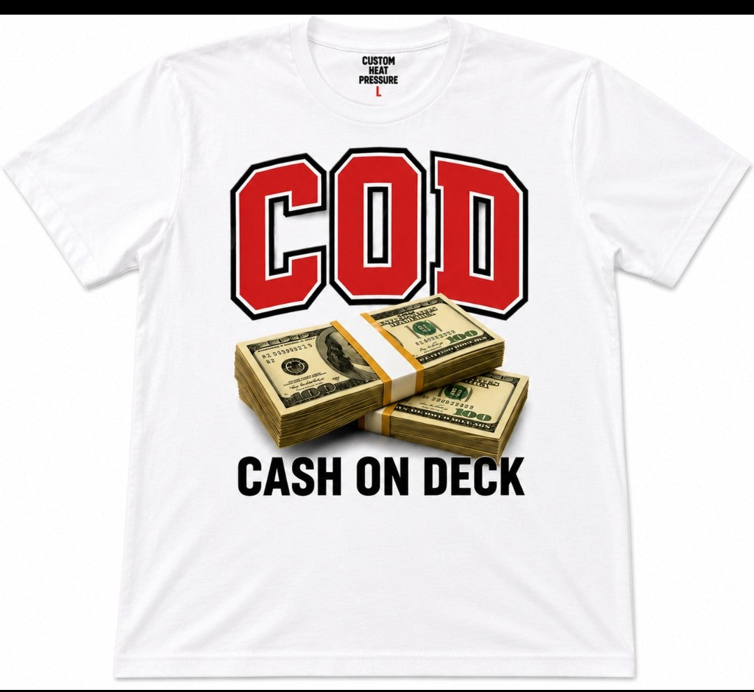 C.O.D. Cash On Deck Signature Tee – Red Edition | Premium Streetwear Graphic T-Shirt