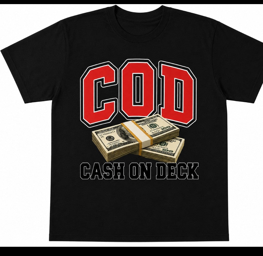 C.O.D. Cash On Deck Signature Tee – Red Edition | Premium Streetwear Graphic T-Shirt