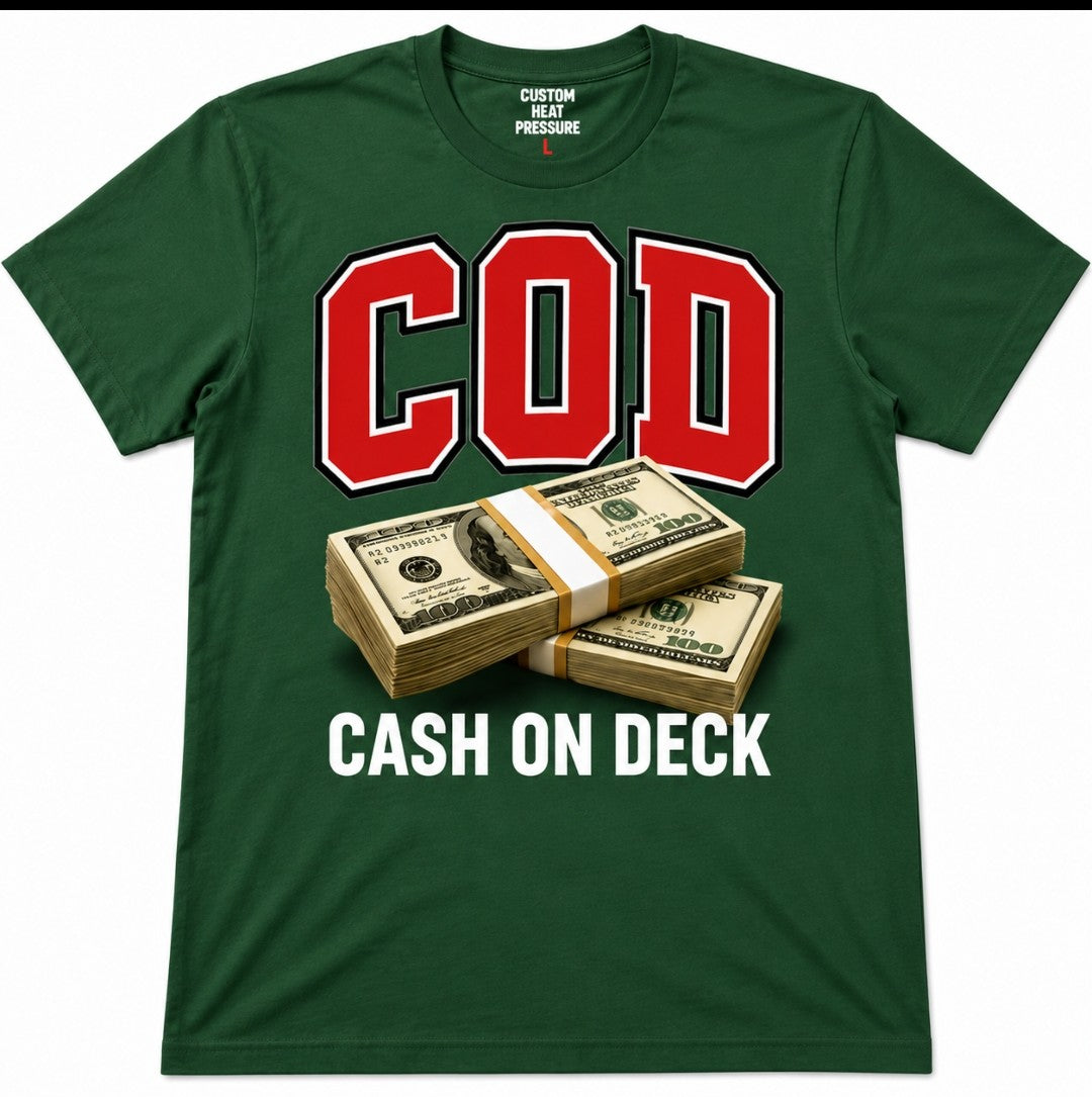 C.O.D. Cash On Deck Signature Tee – Red Edition | Premium Streetwear Graphic T-Shirt