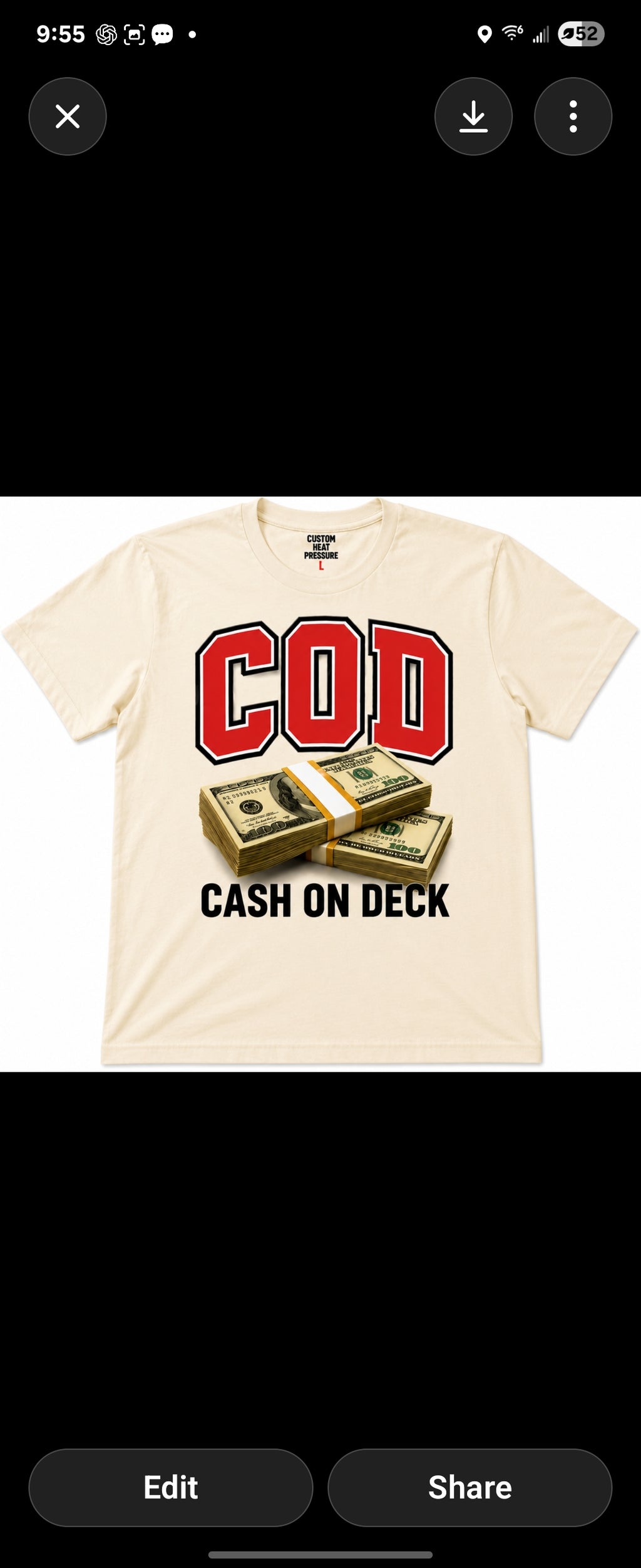C.O.D. Cash On Deck Signature Tee – Red Edition | Premium Streetwear Graphic T-Shirt