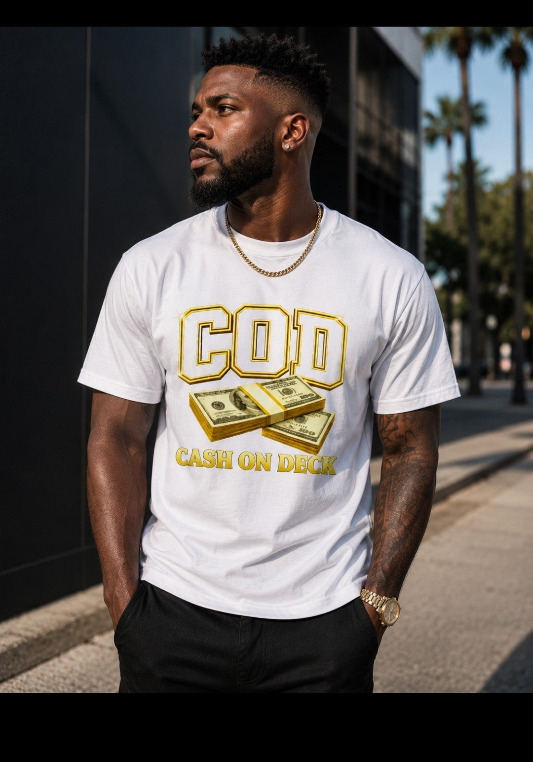 C.O.D. Signature Tee – Cash On Deck Gold Edition
